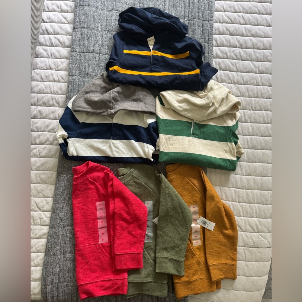 Old Navy boys long sleeve shirt bundle lot
Size 5T 
All NWT 
Over a $120 value